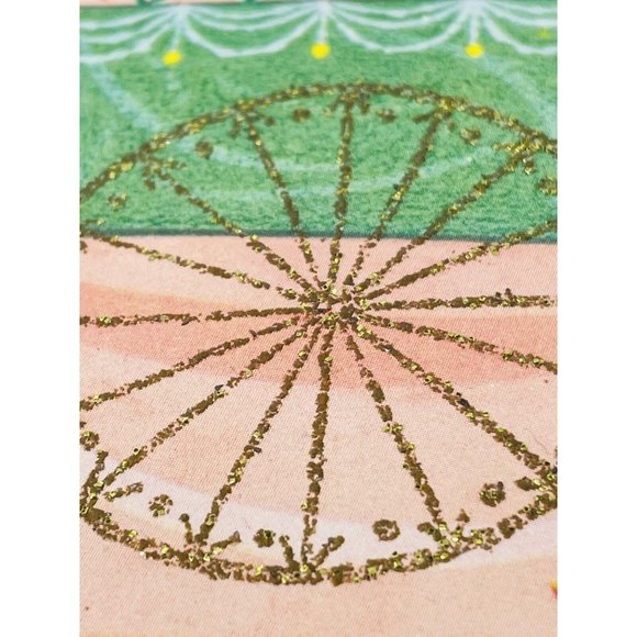 Vintage Greeting Card Hello And Best Wishes Amalgamated Lithographers W Glitter - Picture 10 of 10